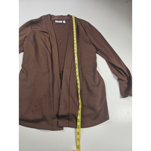 NWOT D&CO brown open front tunic cardigan sweater size S - Picture 7 of 7